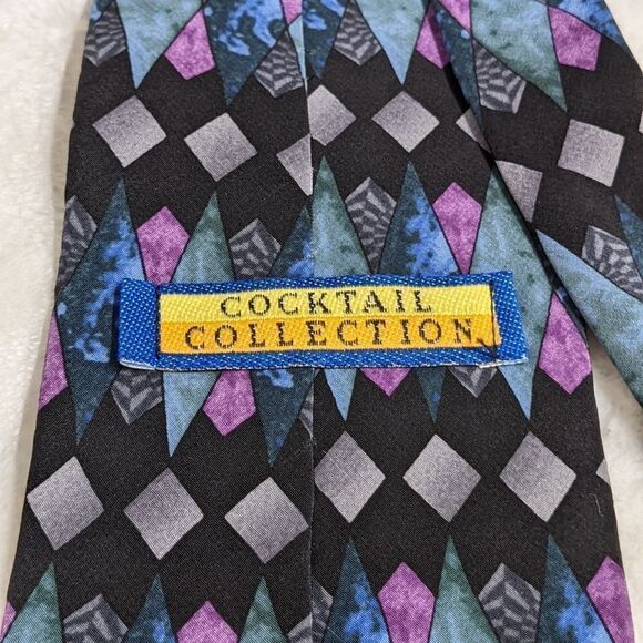 Men's Vintage 100% Silk Tie - Cocktail Collection (Vodka Under a Microscope) - Picture 10 of 12
